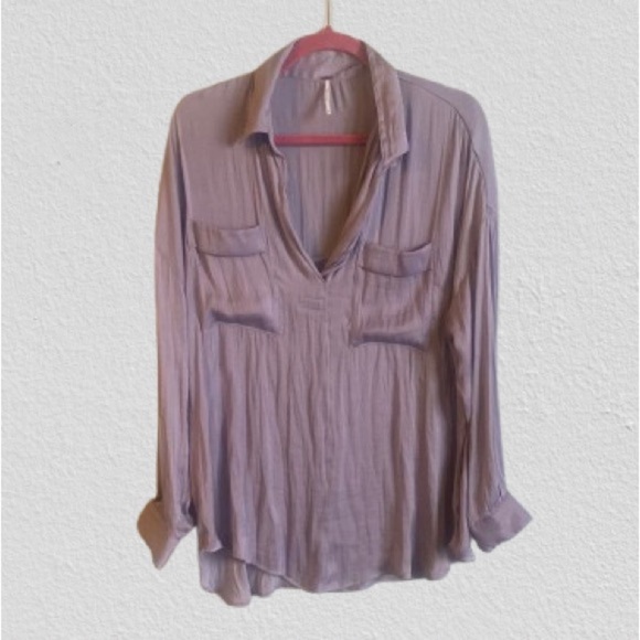 FREE PEOPLE Starry Dreams Pullover Tunic Top - Lilac Small - Picture 3 of 12